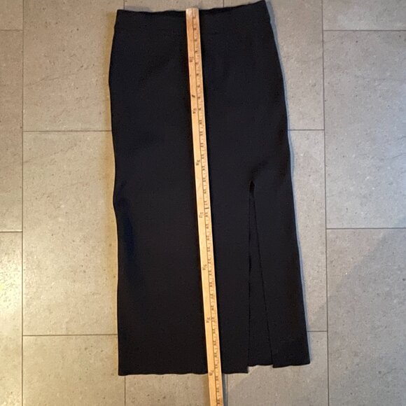 Classic Sanctuary Long Black Knit Maxi Skirt with high slit-Medium - Picture 9 of 10